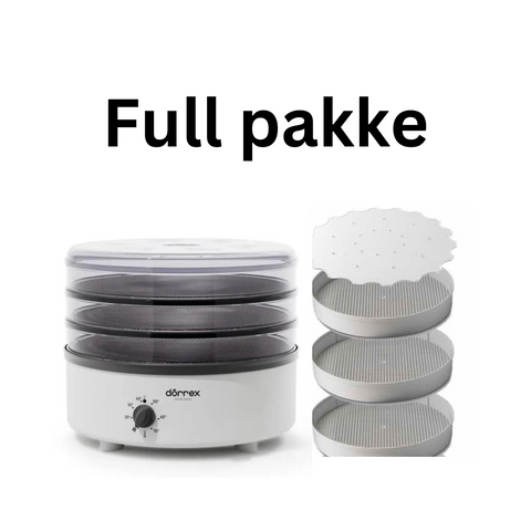 Stöckli dōrrex dehydrator - mattørke m. 3 stål + 3 plast + 2 silikonmatter