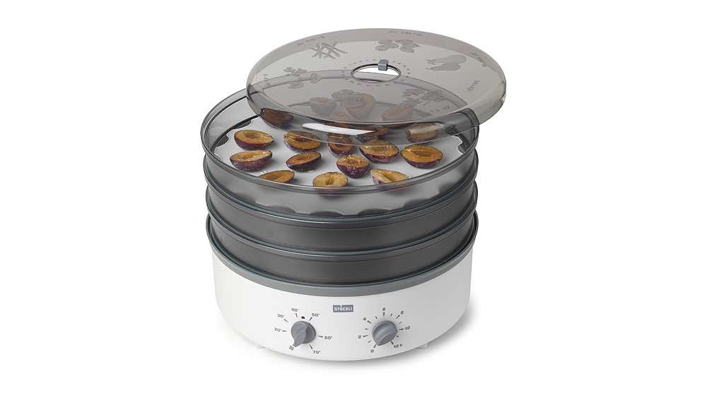 Stöckli dōrrex dehydrator - mattørke med timer og stålgitterbrett